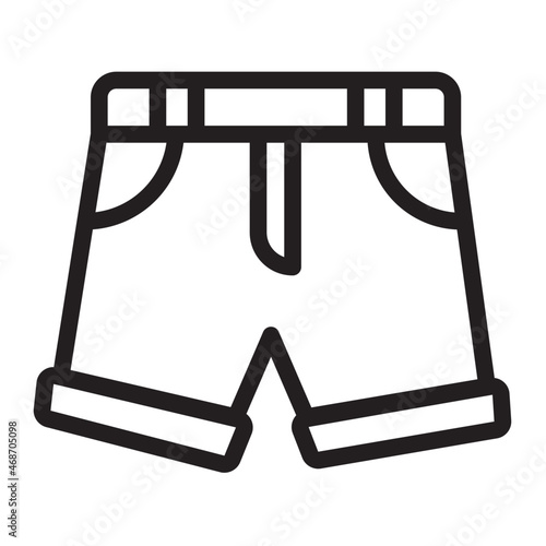 shorts line icon