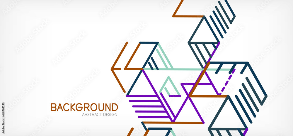 Abstract background. Color lines on white background. Linear abstract composition. Techno or business concept for wallpaper, banner, background, landing page Abstract background. Color lines on white background. Linear abstract composition. Techno or business concept for wallpaper, banner, background, landing page