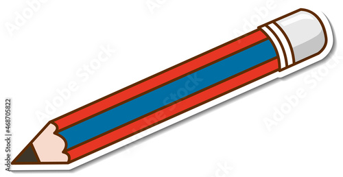 A pencil sticker on white background