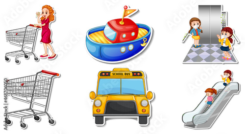 Random stickers with transportable vehicle objects