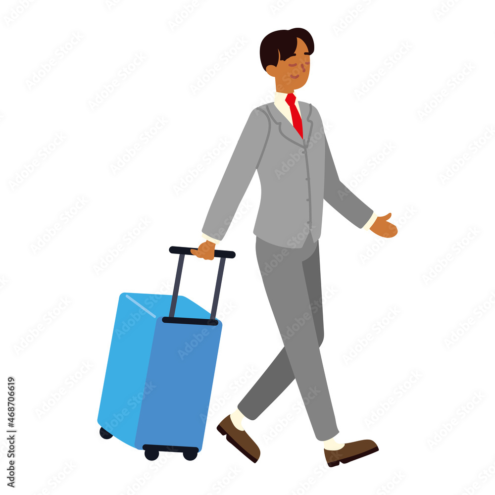 businessman traveler with suitcase businessman traveler with suitcase