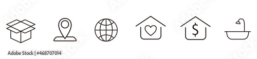 Real Estate icons collection vector