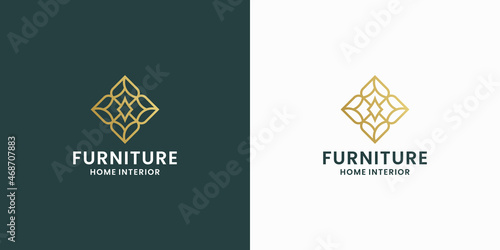 abstract furniture logo design template