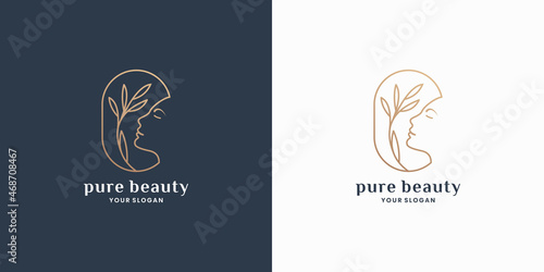 natural beauty logo design for cosmetic brand