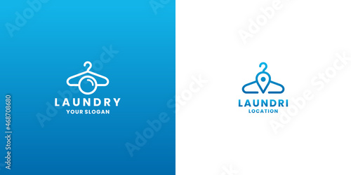 laundry logo design template for laundry company
