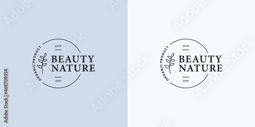 pure beauty logo design for natural cosmetic.