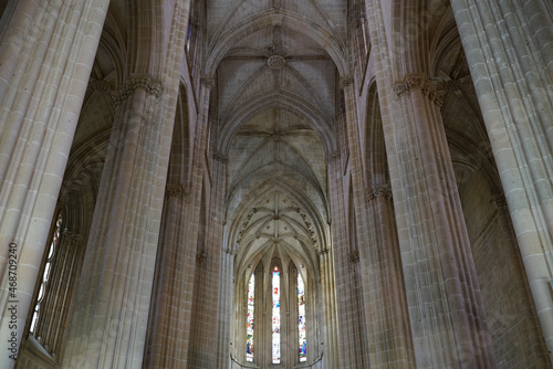 Canvas Print Interior of the Batalha Monastery in Batalha, Portugal