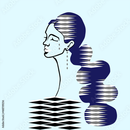 silhouette of a woman people vector illustration