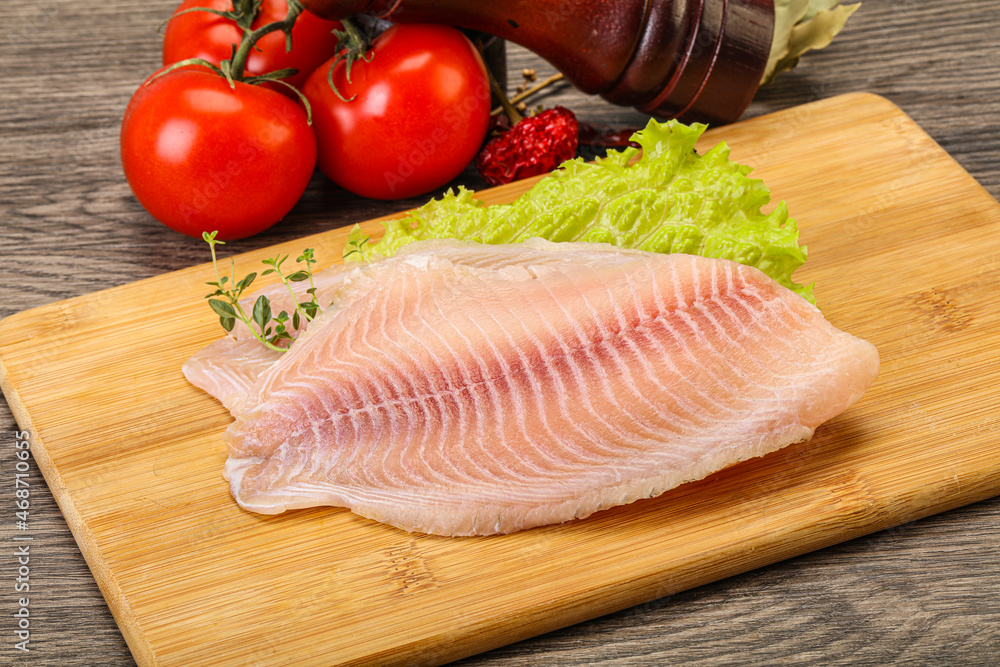 Raw tilapia fish for cooking Raw tilapia fish for cooking
