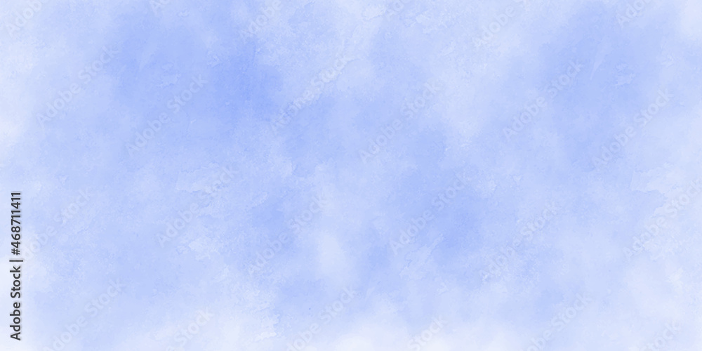 Watercolor illustration cloudy art abstract blue color texture background, clouds and sky pattern. Watercolor paper background. Abstract Painted Illustration. Brush stroked painting.	