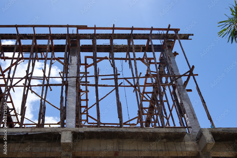 The concrete structure of the building The concrete structure of the building
