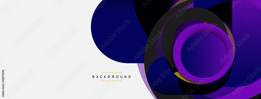 Circle and round shapes abstract background. Vector illustration for wallpaper banner background or landing page Circle and round shapes abstract background. Vector illustration for wallpaper banner background or landing page