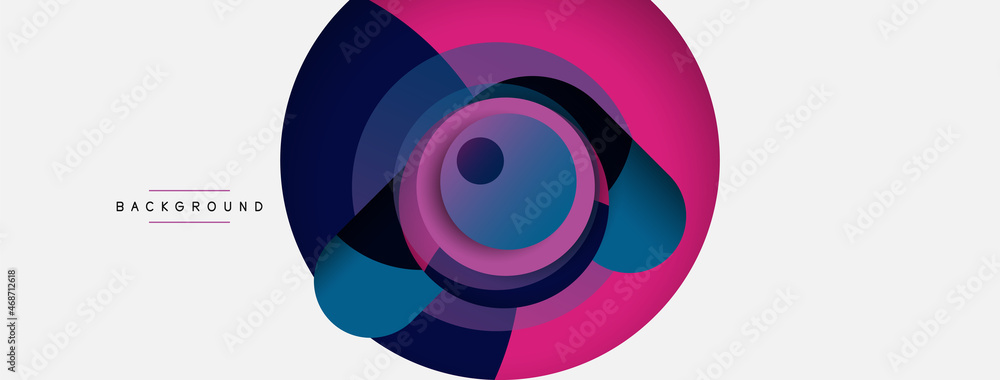 Circle and round shapes abstract background. Vector illustration for wallpaper banner background or landing page Circle and round shapes abstract background. Vector illustration for wallpaper banner background or landing page