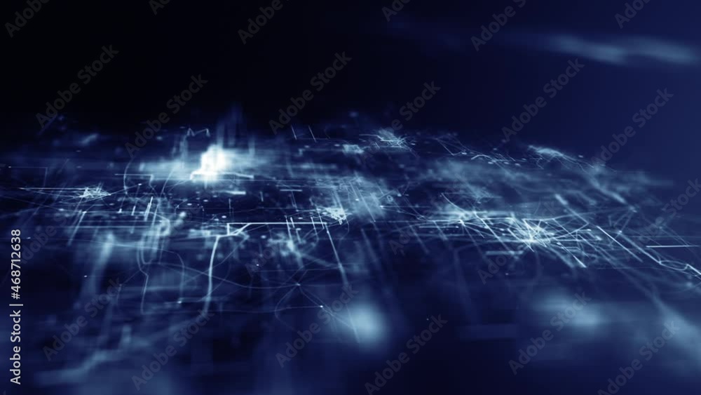 Digital grid matrix data flow traffic street map Digital grid matrix data flow traffic street map