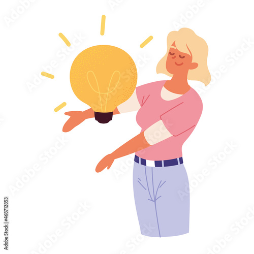 female having an idea