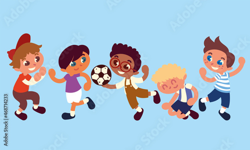 boys playing cartoon
