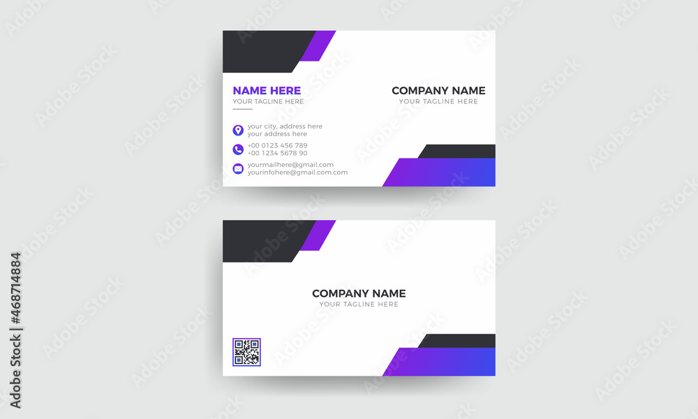 Double-sided luxury business card design template. Double-sided luxury business card design template.