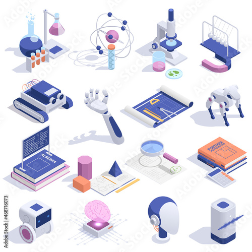STEM Education Icons Set