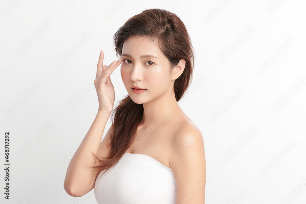 Beautiful young asian woman with clean fresh skin on white background, Face care, Facial treatment, Cosmetology, beauty and spa, Asian women portrait. Beautiful young asian woman with clean fresh skin on white background, Face care, Facial treatment, Cosmetology, beauty and spa, Asian women portrait.
