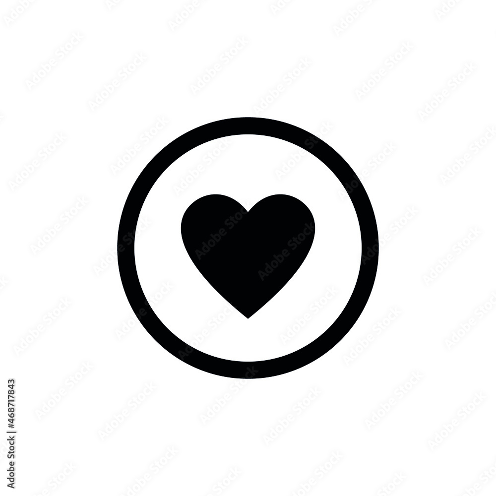 Heart in speech bubble icon. Chat message icon. Heart sign in a circle. Vector pictogram. Heart in speech bubble icon. Chat message icon. Heart sign in a circle. Vector pictogram.