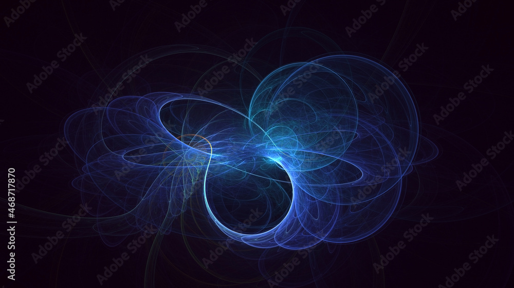 3D rendering abstract colorful fractal light background