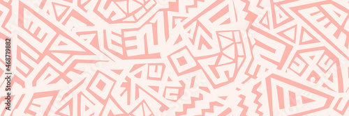 Unique Geometric Vector Seamless Pattern made in ethnic style. Aztec textile print. African traditional design. Creative boho pattern. Perfect for site backgrounds, wrapping paper and fabric design.