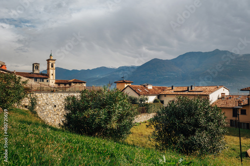 Lovere town on Lake Iseo. Province of bergamo. Lombardy, Italy.