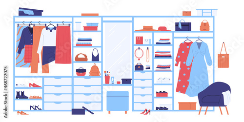 Wardrobe Flat Illustration
