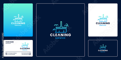 floor clean, cleaning service logo design templates