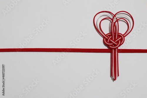 水引細工を用いた和風背景　のし紙風デザイン