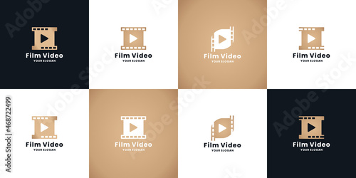 golden film direction logo design bundle