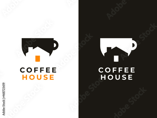 coffee house logo design concept.