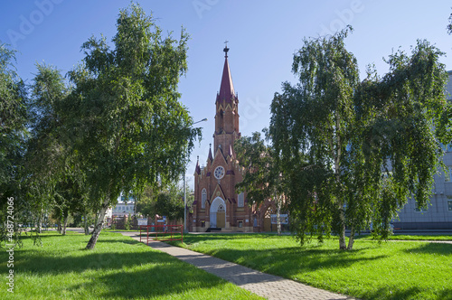 Catholic church in the center of Irkutsk, Russia.