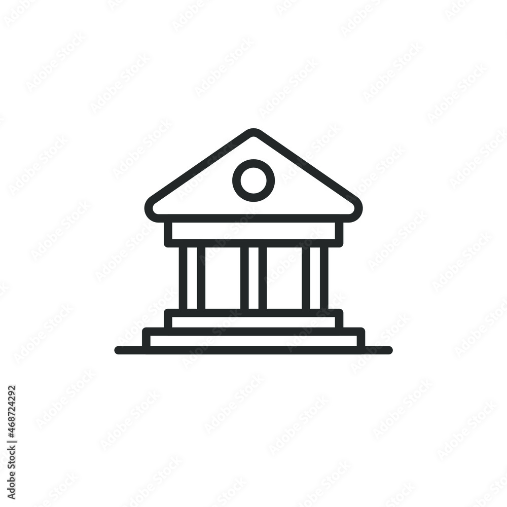 simple building icon on white background simple building icon on white background