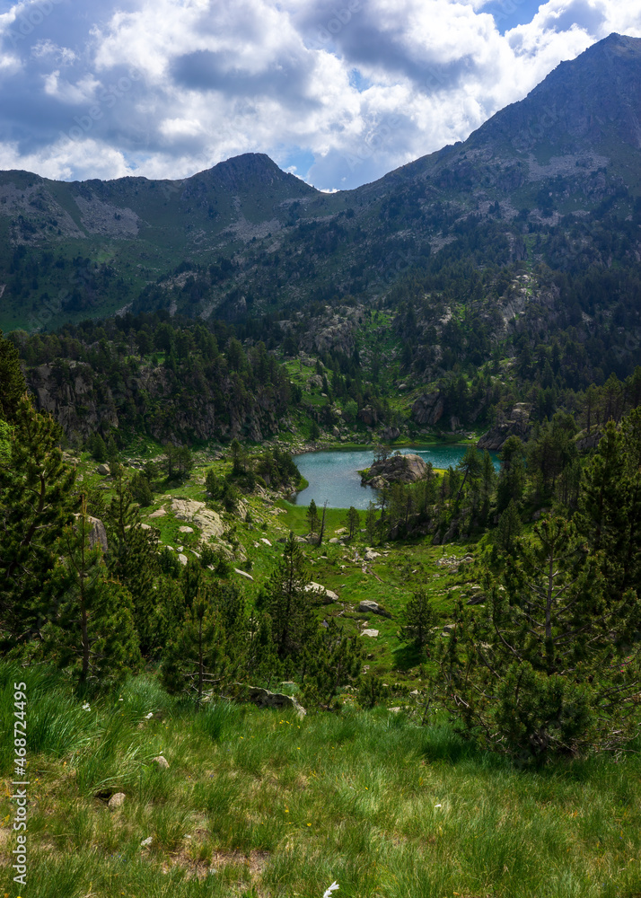 The lakes of colomers in the aran valley of the pyrenees