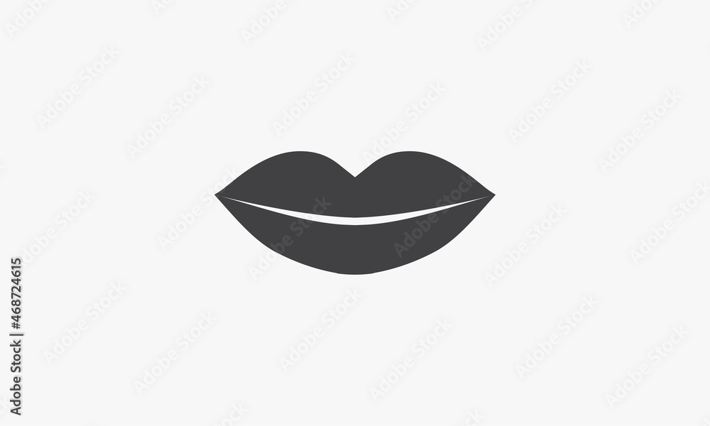 simple icon lips isolated on white background. simple icon lips isolated on white background.