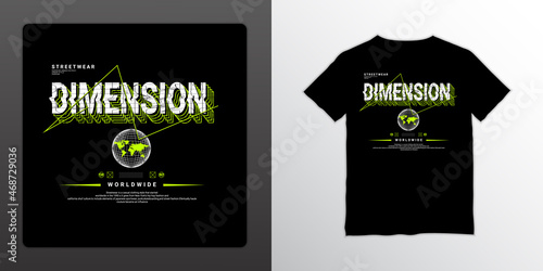 Dimension writing design, suitable for screen printing t-shirts, clothes, jackets and others