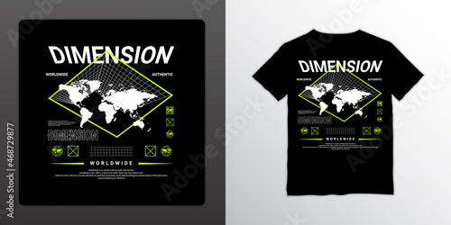 Dimension writing design, suitable for screen printing t-shirts, clothes, jackets and others