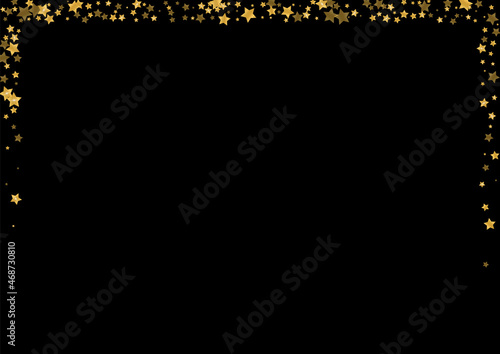 Yellow Dark Star Texture. Wedding Sequin Illustration. Gold Glitter Spray Design. Salute Confetti Pattern. Gradient Greeting Background