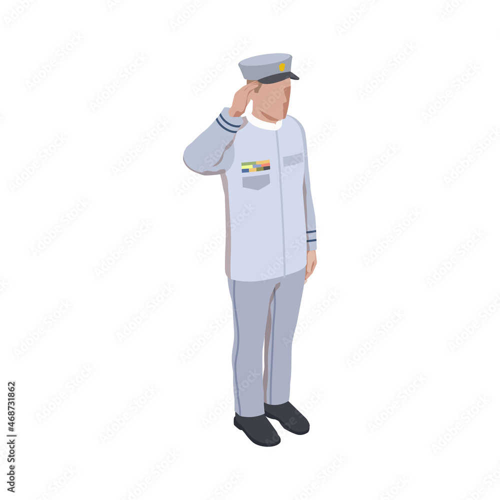 Navy Man Salute Composition