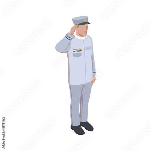 Navy Man Salute Composition