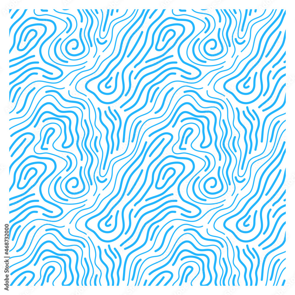 Seamless pattern of mono ink waves. 