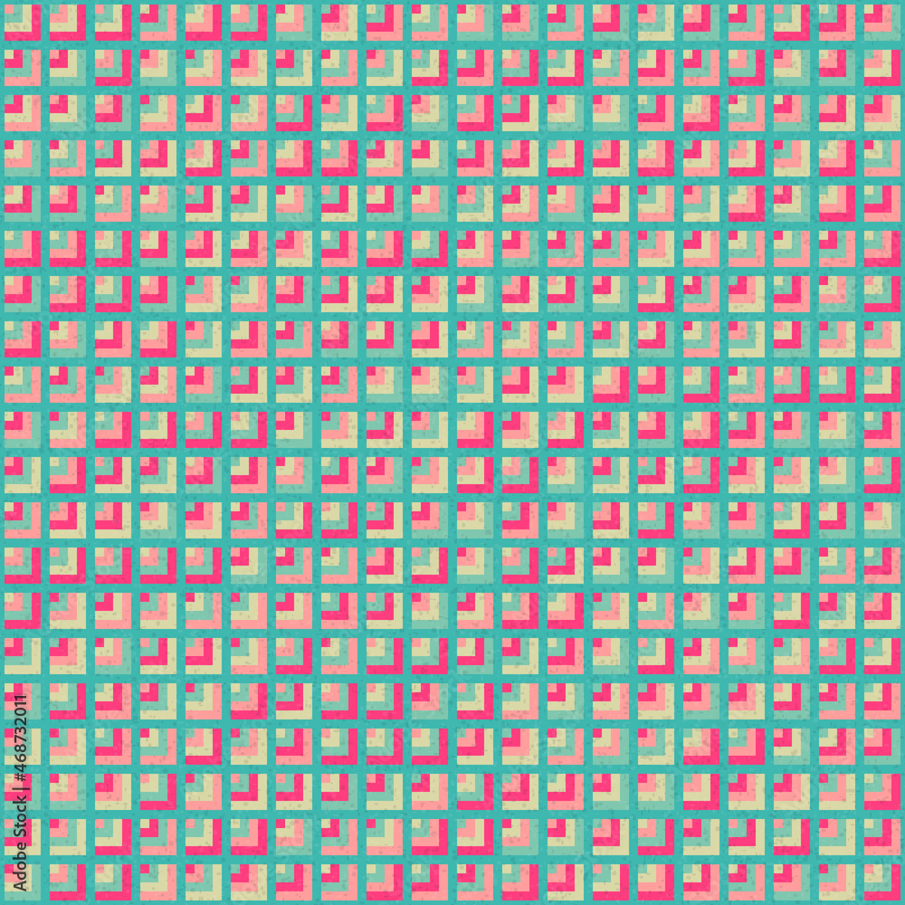 Fototapeta premium Abstract Geometric Pattern generative computational art illustration