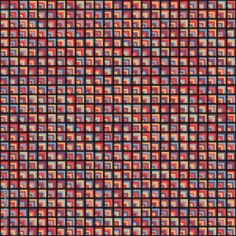 Fototapeta premium Abstract Geometric Pattern generative computational art illustration