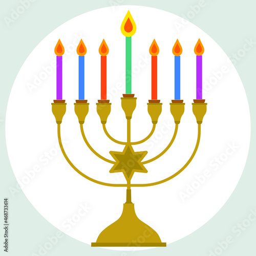 symbolic candlestick at a Jewish festival