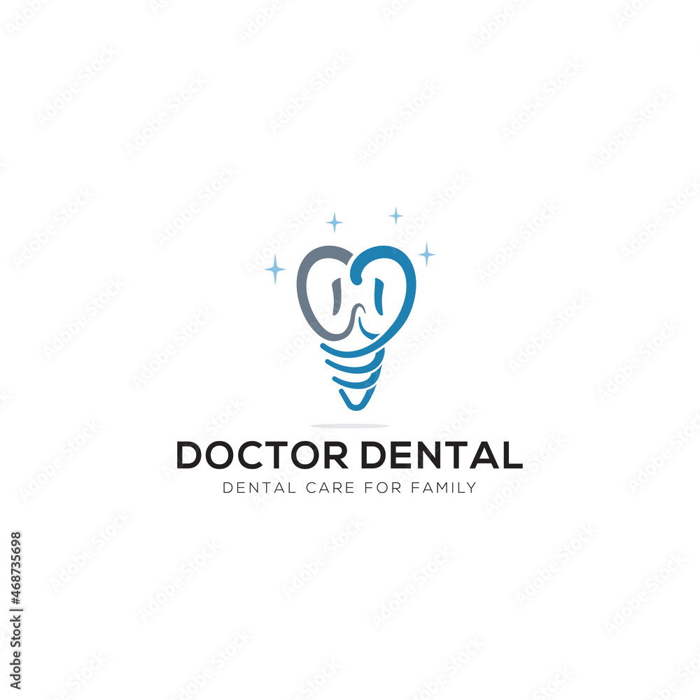 letter DD tooth logo design, dental care logo modern icon emblems