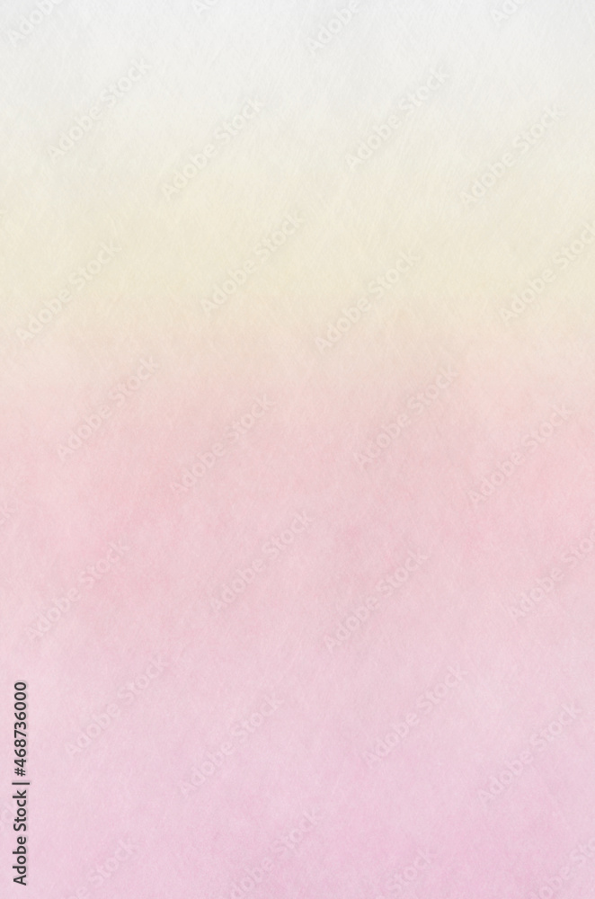 Modern washi paper texture background. Japanese paper texture with yellow and pink color gradient.