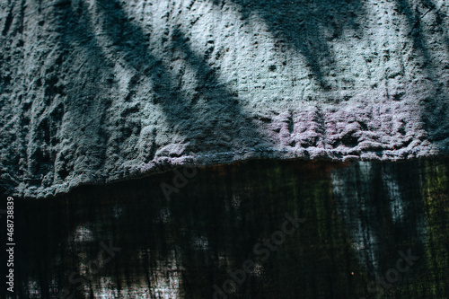 Beautiful fabric cotton background. Fabric dyeing with natural colors. Natural Indigo dye cotton fabric with sunlight.
