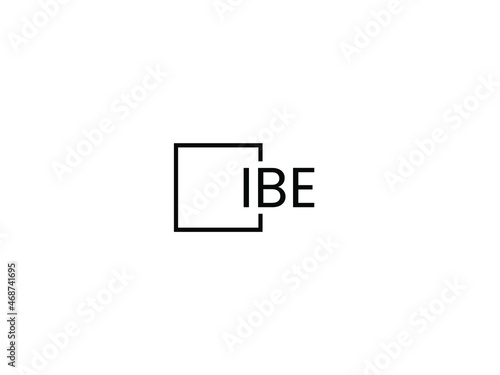 IBE letter initial logo design vector illustration photo