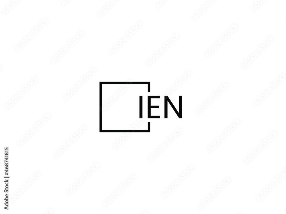 IEN letter initial logo design vector illustration IEN letter initial logo design vector illustration